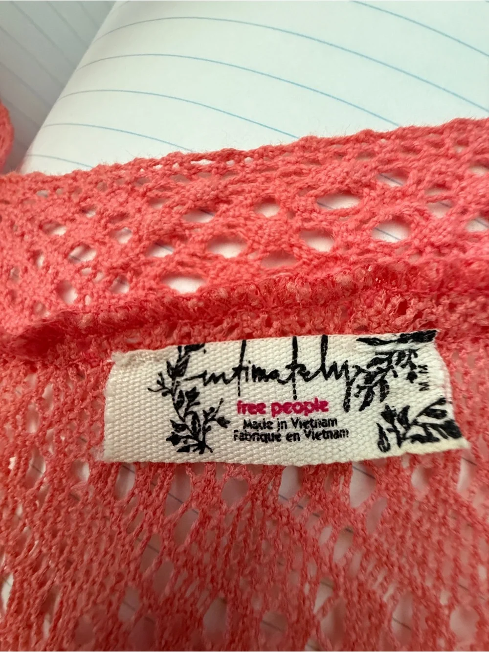 Free People Coral Crochet Knit Top
